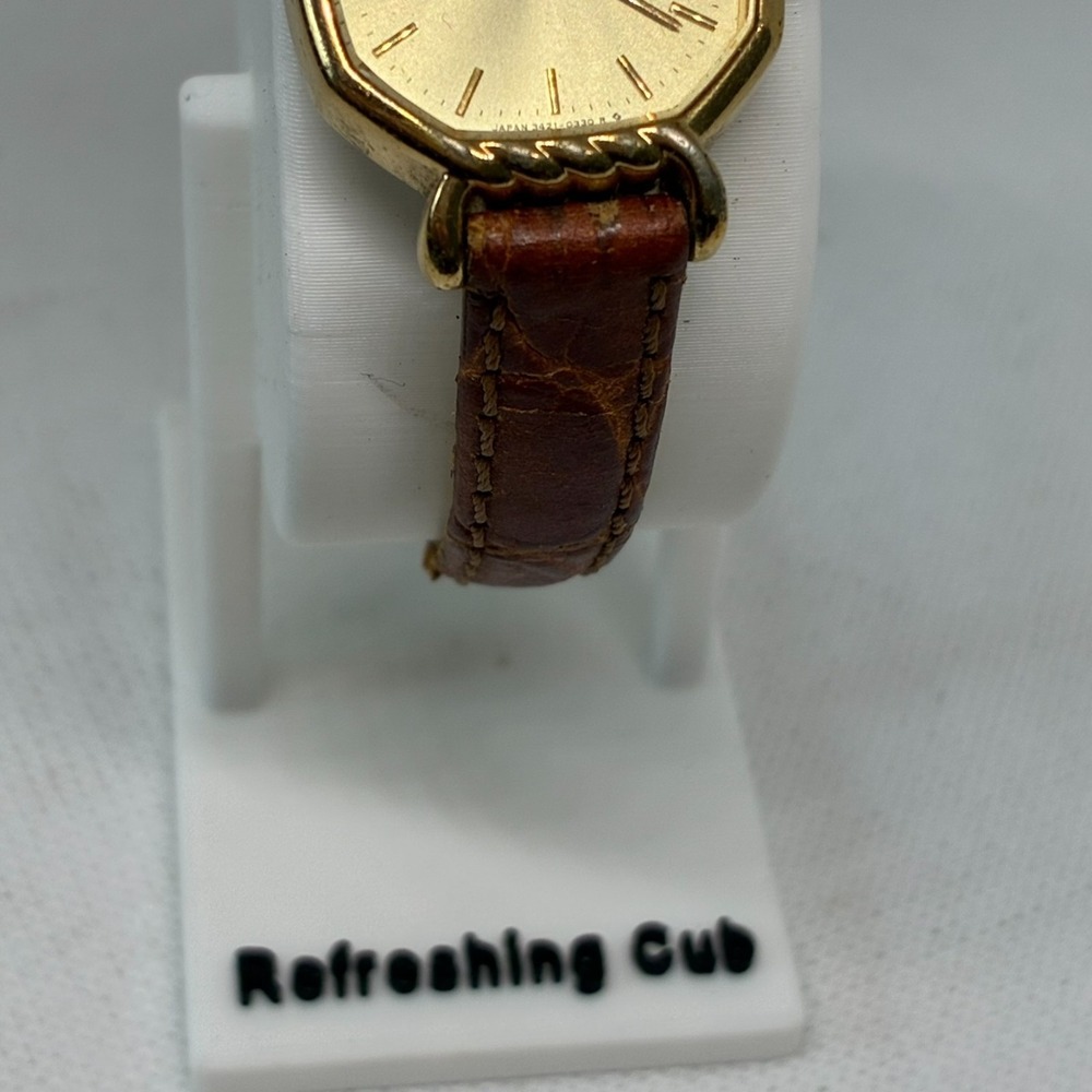 Vintage SEIKO 3421-5140 Ladies Gold Tone Octagon Watch - New Battery! - Picture 4 of 17